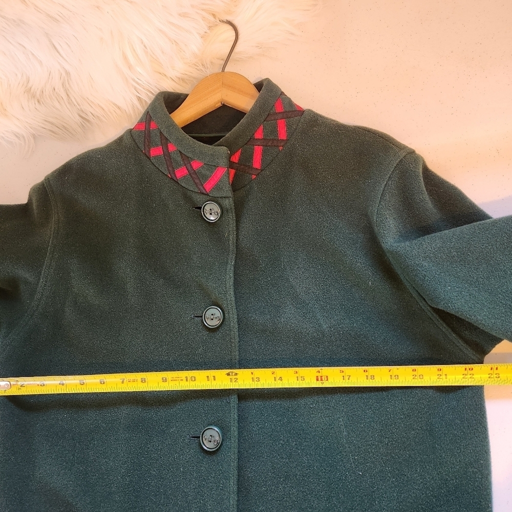 Vintage Weill Paris 1980s Green Winter Jacket Coat Womens Size Large Classic - Picture 10 of 12